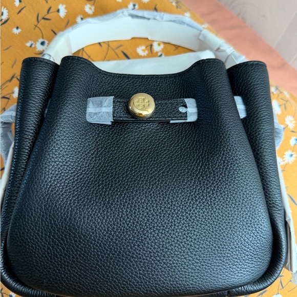 Tory Burch Black Mini Bag with Gold Accent - Picture 5 of 15